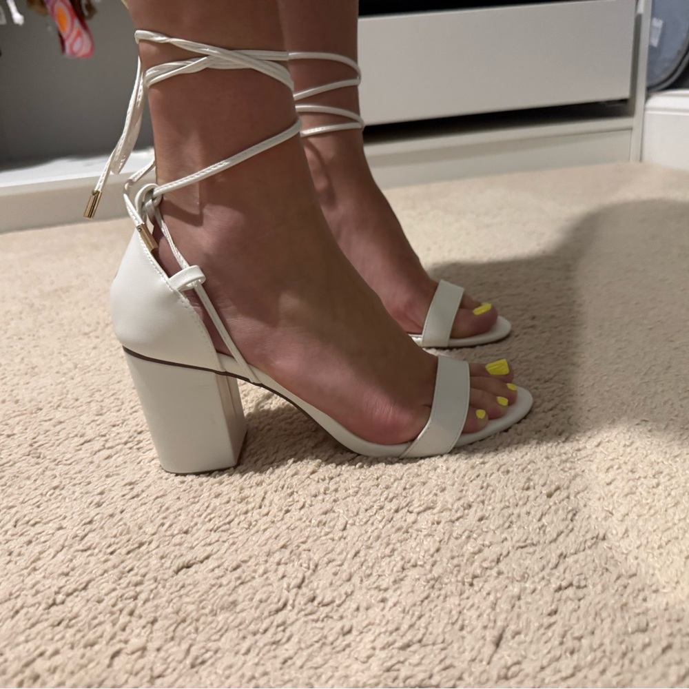 White lulus heels